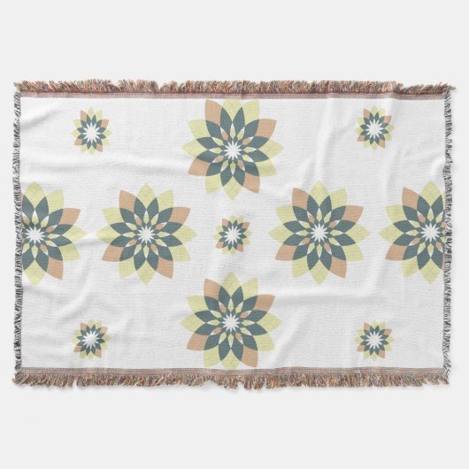 Elegante moderne geometrische ster bursts deken (Voorkant)