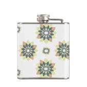 Elegante moderne geometrische ster bursts heupfles (Achterkant)