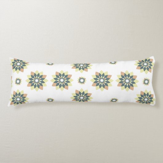 Elegante moderne geometrische ster bursts lichaamskussen (Voorkant)