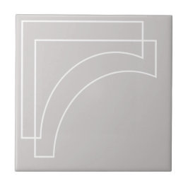 Elegante Moderne Geometrische Wit En Grijs Tegeltje