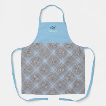 Elegante moderne gepersonaliseerde blauwe tartan