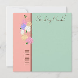 Elegante moderne gepersonaliseerde bloemenbedankka