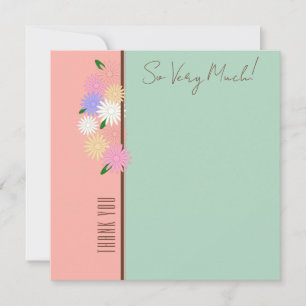 Elegante moderne gepersonaliseerde bloemenbedankka