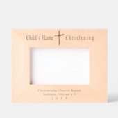 Elegante moderne gepersonaliseerde doopkruiskunst gegraveerde lijstjes (Voorkant)