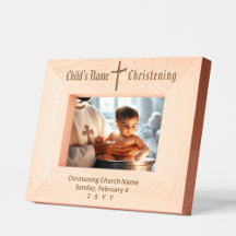 Elegante moderne gepersonaliseerde doopkruiskunst