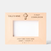 Elegante moderne gepersonaliseerde eerste communie gegraveerde lijstjes (Voorkant)