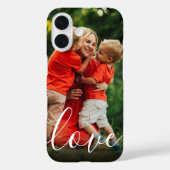 Elegante moderne gepersonaliseerde liefde script f Case-Mate iPhone case (Achterkant)