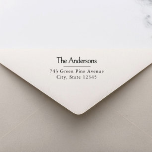 Elegante Moderne Gepersonaliseerde Retouradres Ste Rubberstempel