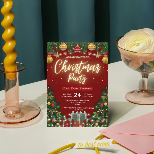 Elegante moderne geruite groene kerstfeest kaart
