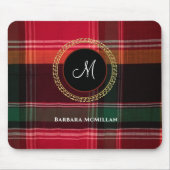 Elegante moderne geruite Madras personaliseren Muismat (Voorkant)