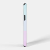 Elegante Moderne Gestreepte, Blauwe Glitter Druppe iPhone Hoesje (Rechterkant)