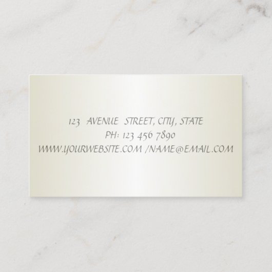 Elegante moderne, gestreepte, gebak bloemenretro m visitekaartje (Achterkant)