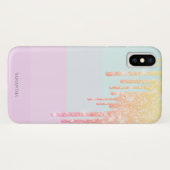 Elegante moderne gestreepte, ombre glitter druppel Case-Mate iPhone case (Achterkant (horizontaal))