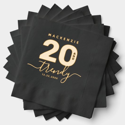 Elegante moderne Girly 20 en trendy Folie Servetten (Insitu (Gestapeld))