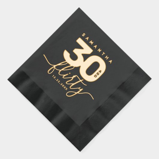 Elegante moderne Girly 30 en Flirty Folie Servetten (Rechts)