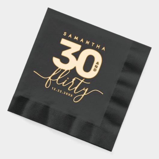 Elegante moderne Girly 30 en Flirty Folie Servetten (Links)