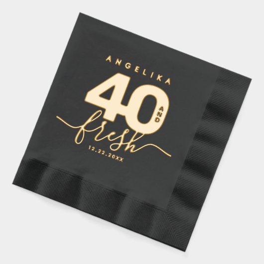 Elegante moderne Girly 40 en fris Folie Servetten (Links)