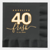 Elegante moderne Girly 40 en fris Folie Servetten (Voorkant)