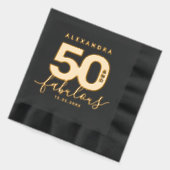 Elegante moderne Girly 50 en fantastisch Folie Servetten (Links)