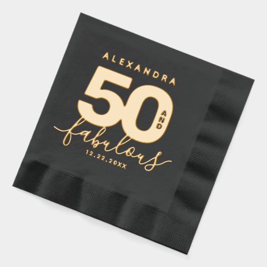 Elegante moderne Girly 50 en fantastisch Folie Servetten (Links)