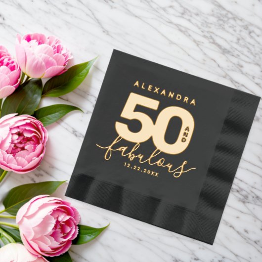 Elegante moderne Girly 50 en fantastisch Folie Servetten (Insitu (Huwelijk))