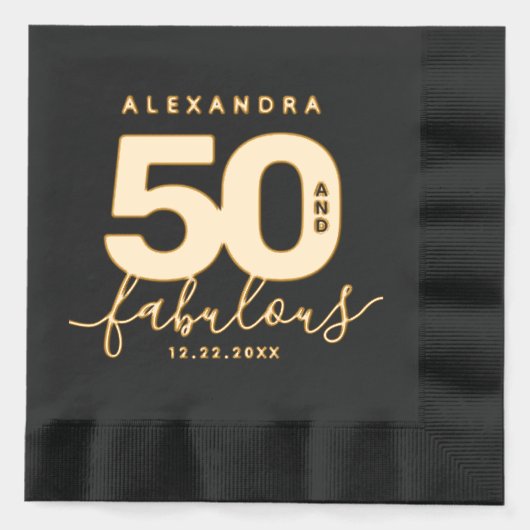 Elegante moderne Girly 50 en fantastisch Folie Servetten (Voorkant)