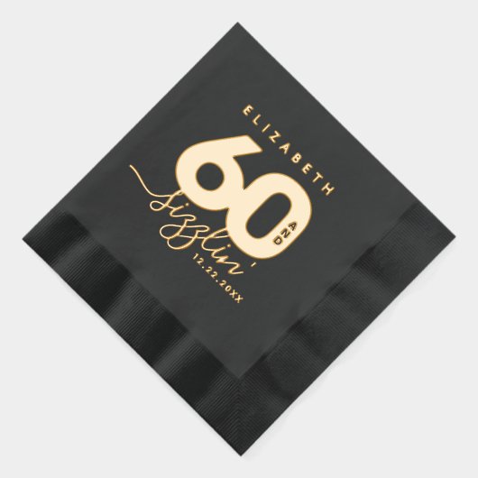 Elegante moderne Girly 60 en Sizzlin' Folie Servetten (Rechts)