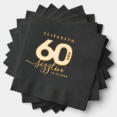 Elegante moderne Girly 60 en Sizzlin' Folie Servetten (Insitu (Gestapeld))