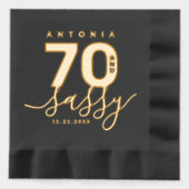 Elegante moderne Girly 70 en Sassy Folie Servetten (Voorkant)