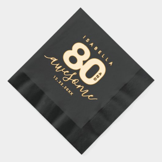 Elegante moderne Girly 80 en Geweldige Folie Servetten (Rechts)