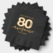 Elegante moderne Girly 80 en Geweldige Folie Servetten (Insitu (Gestapeld))