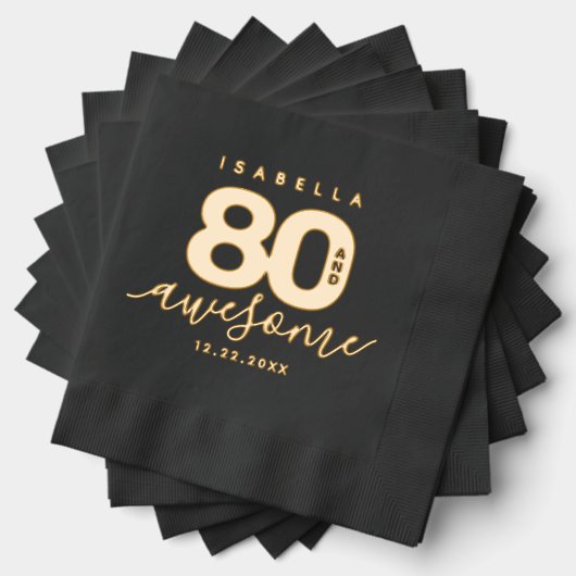 Elegante moderne Girly 80 en Geweldige Folie Servetten (Insitu (Gestapeld))