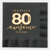 Elegante moderne Girly 80 en Geweldige Folie Servetten (Voorkant)