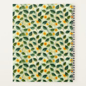 Elegante moderne Girly Botanical Floral Foliage 20 Planner (Achterkant)