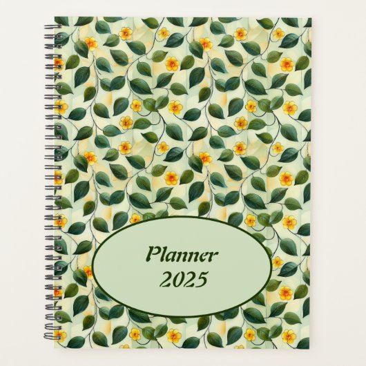 Elegante moderne Girly Botanical Floral Foliage 20 Planner (Voorkant)