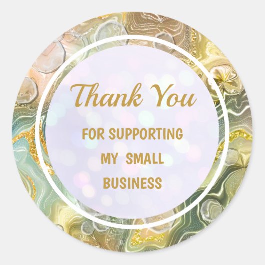 Elegante moderne glanzende kleurrijke vloeistof be ronde sticker (Voorkant)