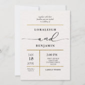 Elegante & Moderne Glanzende Trouwlook Kaart (Voorkant)