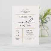 Elegante & Moderne Glanzende Trouwlook Kaart (Staand voorkant)