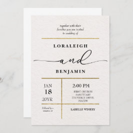 Elegante & Moderne Glanzende Trouwlook Kaart