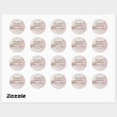 Elegante, moderne, glinsterende bruidsshower  ronde sticker (Vel)