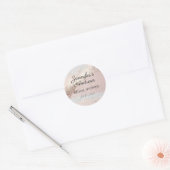 Elegante, moderne, glinsterende bruidsshower  ronde sticker (Envelop)