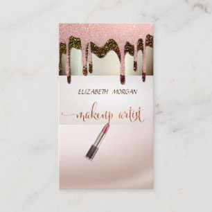 Elegante Moderne Glitter Drops, Lippenstift Visitekaartje