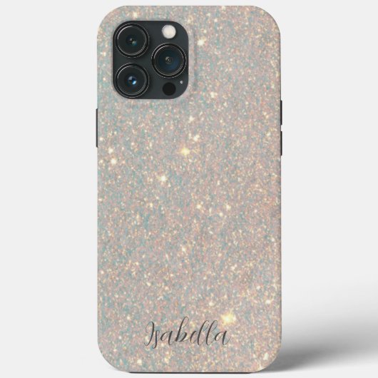 Elegante Moderne Glitter Holografische Aangepaste Case-Mate iPhone Case (Achterkant)