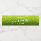 Elegante moderne glitter openingsjubileum waterfles etiket (Enkel label)