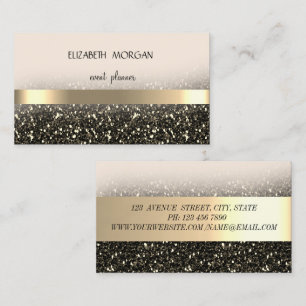 Elegante Moderne Glitterende Bokeh ,Gouden Strepen Visitekaartje