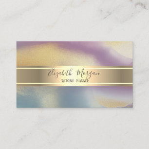 Elegante Moderne Glitters, Goud Strepen Kleurig Visitekaartje