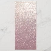 Elegante moderne glittery zilveren streep menu (Achterkant)