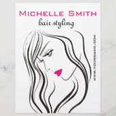 Elegante moderne golvende haar wimpers schoonheids flyer (Voorkant)