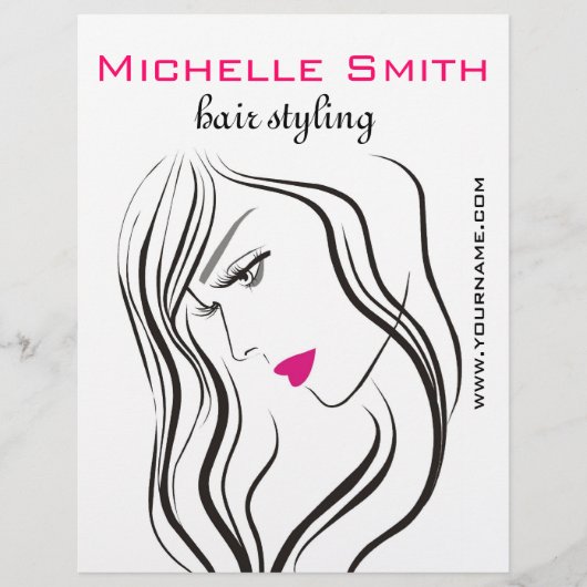 Elegante moderne golvende haar wimpers schoonheids flyer (Voorkant)