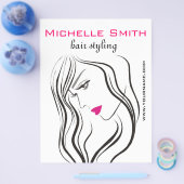 Elegante moderne golvende haar wimpers schoonheids flyer (Enkel)